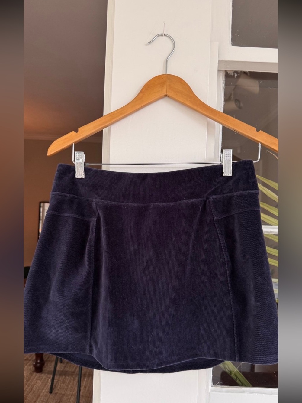 OFFLINE by Aerie Navy Corduroy Mini Skort with Built-In Shorts Size M